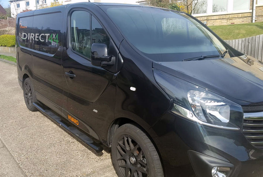 Opel Vivaro Bj. 01-14 kurzer RS Schwarze Schwellerrohre 101mm - Direct 4x4 Autozubehör