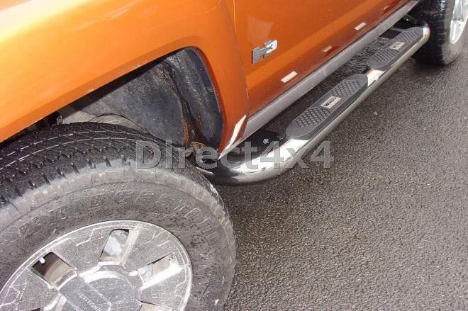HUMMER H3 Edelstahl Schwellerrohre 100mm - Direct 4x4 Autozubehör
