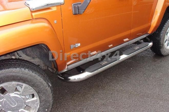HUMMER H3 Edelstahl Schwellerrohre 100mm - Direct 4x4 Autozubehör