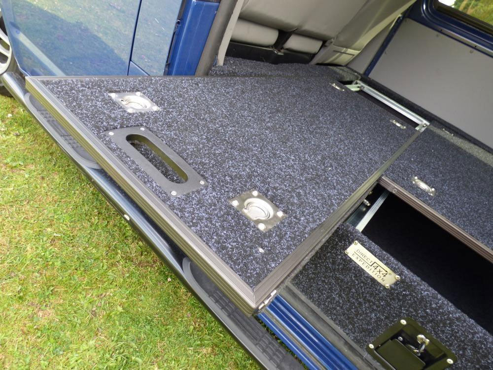 Schubkasten System "Pro2" 130 x 100 x 30cm mit Teppich-Belag - Direct 4x4 Autozubehör