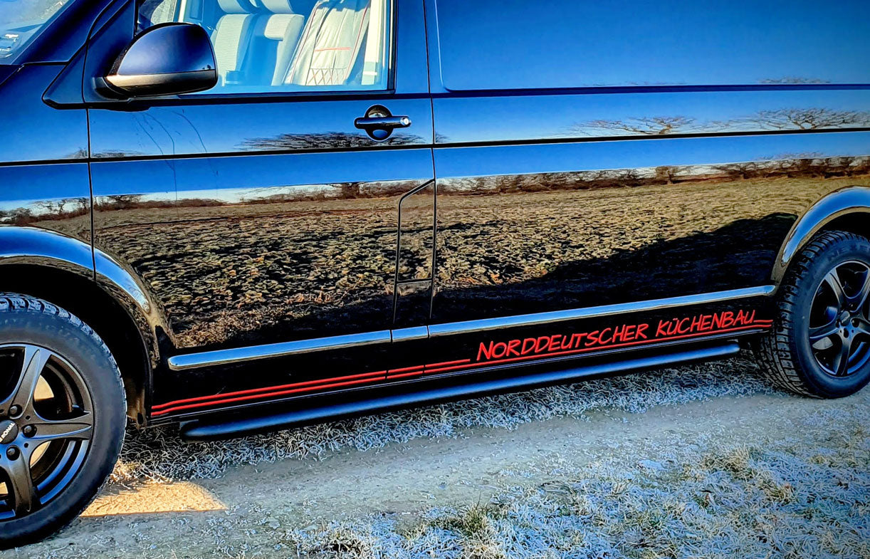 VW T5 Bj. 03-09 KRS Schwarze Schwellerrohre "Sport" 64mm - Direct 4x4 Autozubehör