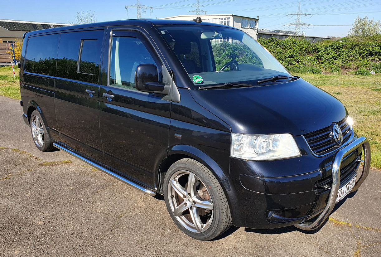 VW T5 Bj. 09-15 Kurzer RS Edelstahl Schwellerrohre "Sport" 64mm - Direct 4x4 Autozubehör