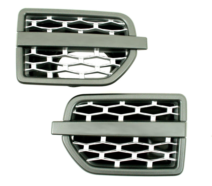 Land Rover Discovery 4 Seitliche Luftgitter Grau / Silber - Direct 4x4 Autozubehör