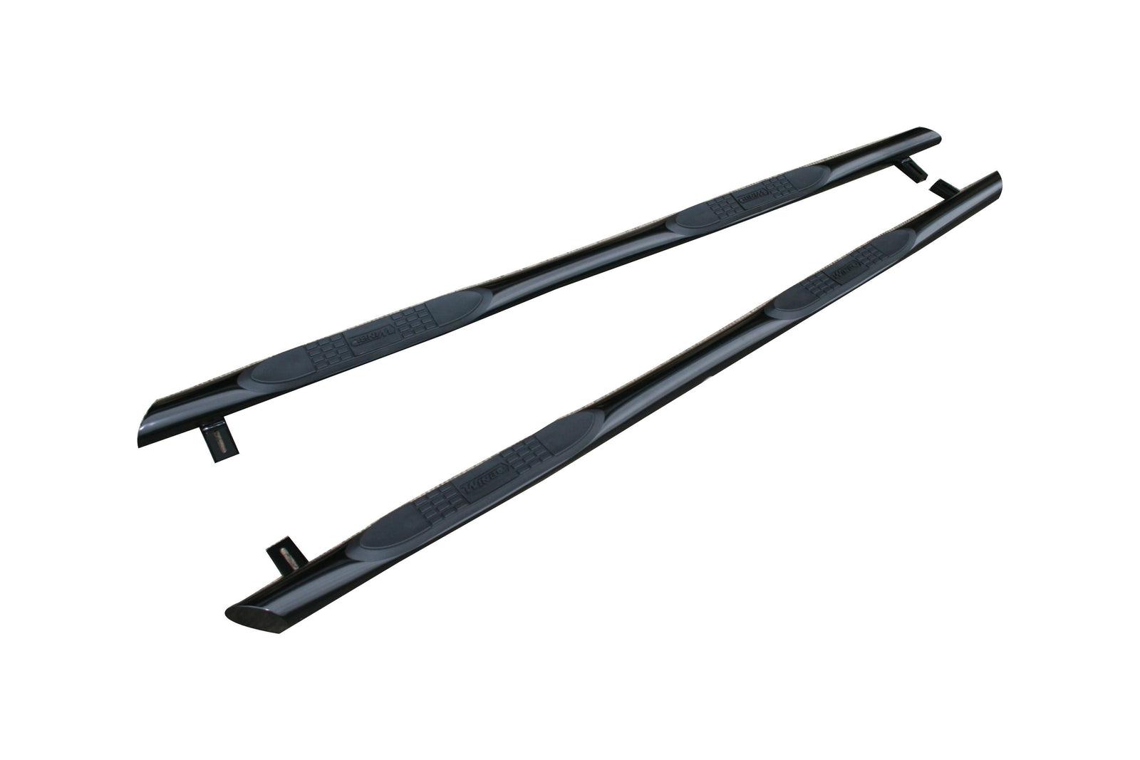 VW T6 ab Bj. 15 Kurzer RS schwarze Schwellerrohre 45° Enden Mit Auftritt - Direct 4x4 Autozubehör