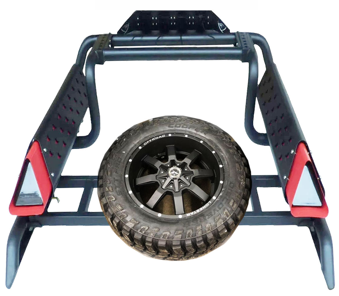 Ford Ranger Bj. 16-21 Überrollbügel "OffRoader" Ersatzradhalterung & LED - Direct 4x4 Autozubehör