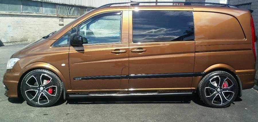 Mercedes Vito Viano Bj. 04-14 Schwarze Schwellerrohre - Direct 4x4 Autozubehör