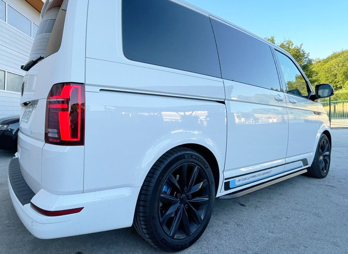 VW T6 ab Bj. 15 Kurzer RS OE Style schwarze Schwellerrohre "N-Max" - Direct 4x4 Autozubehör