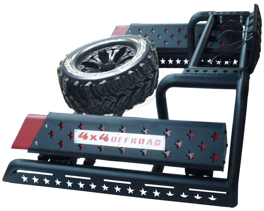 Ford Ranger Bj. 16-21 Überrollbügel "OffRoader" Ersatzradhalterung & LED - Direct 4x4 Autozubehör