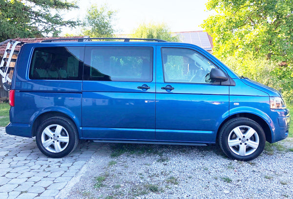 VW T5 Bj. 09-15 Kurzer Radstand OE Style schwarze Schwellerrohre "N-Ma ...