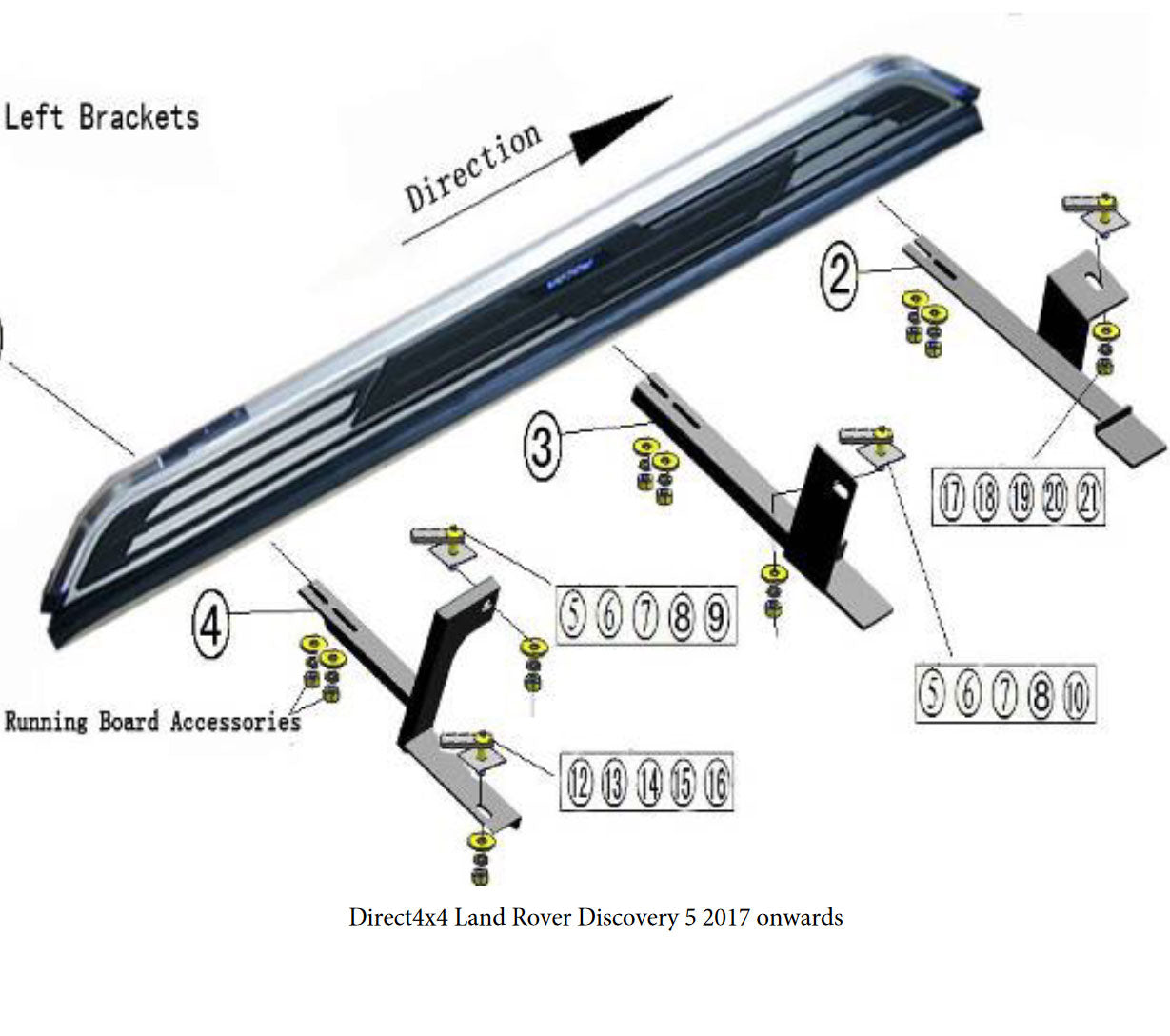 Land Rover Discovery ab Bj. 17 Trittbretter "Panther"