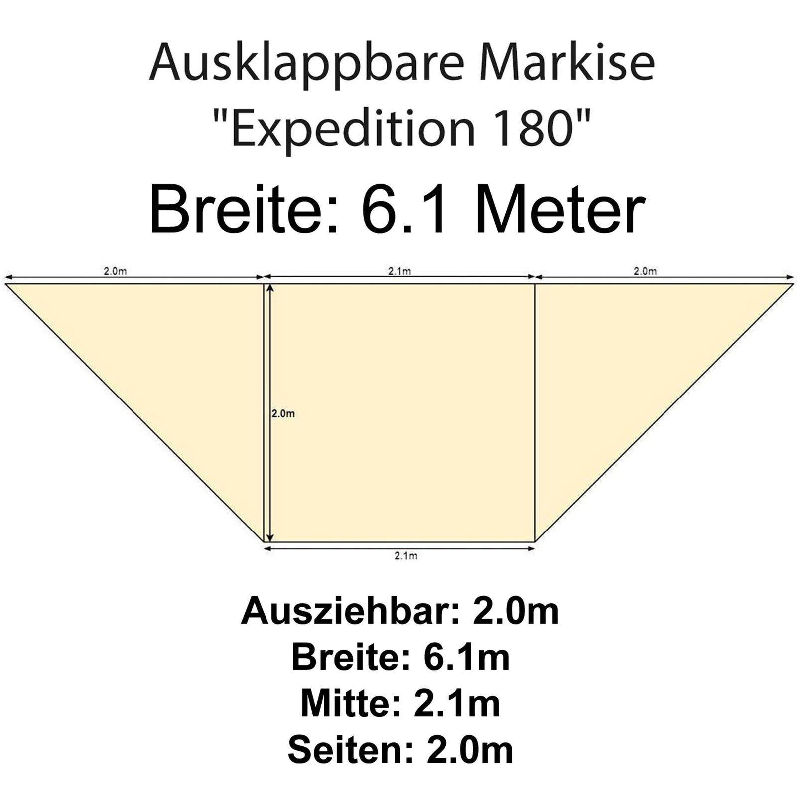 Ausklappbare Markise "Expedition 180"