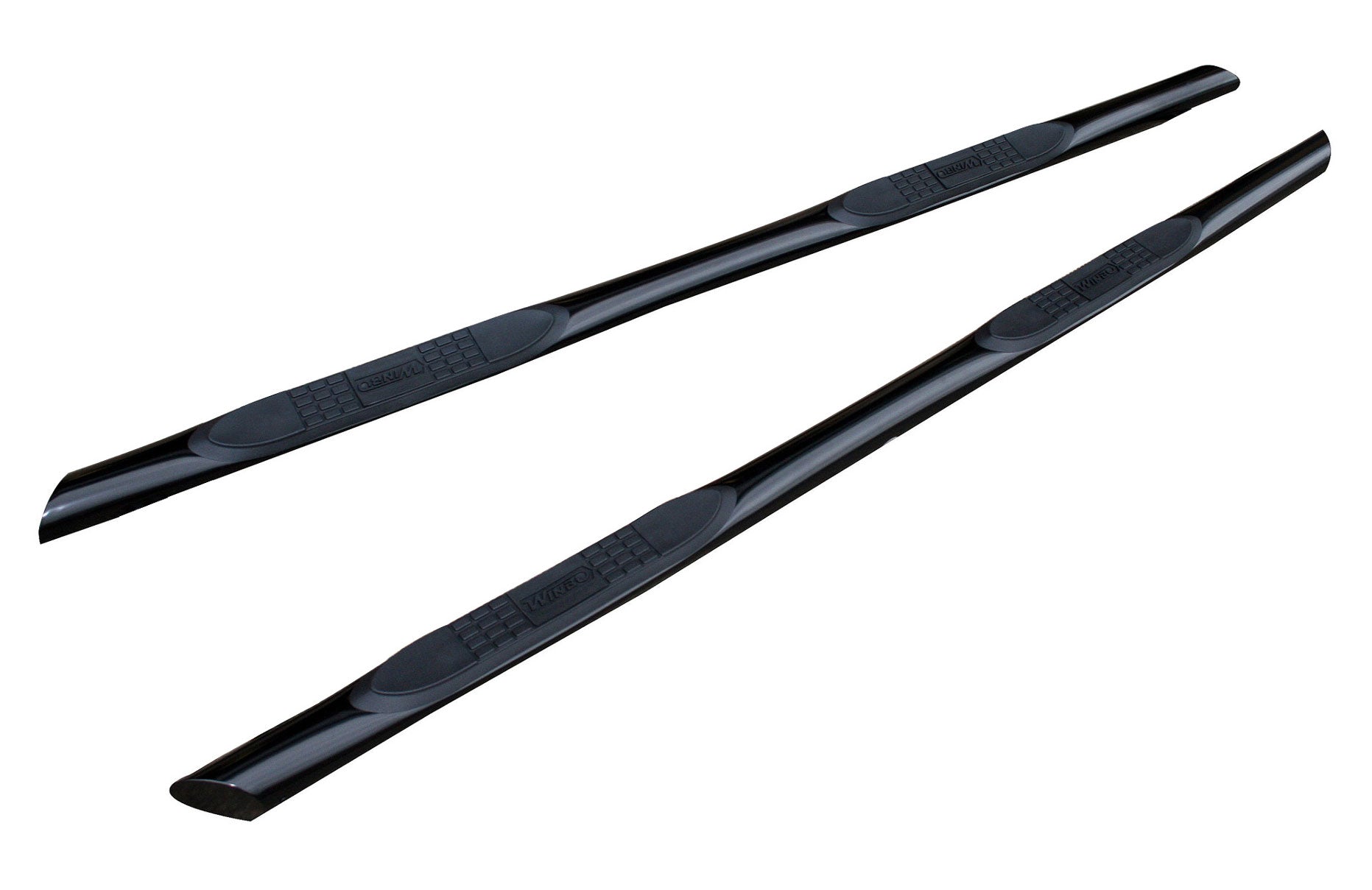 VW T5 Bj. 09-15 Kurzer RS schwarze Schwellerrohre mit 45° Enden