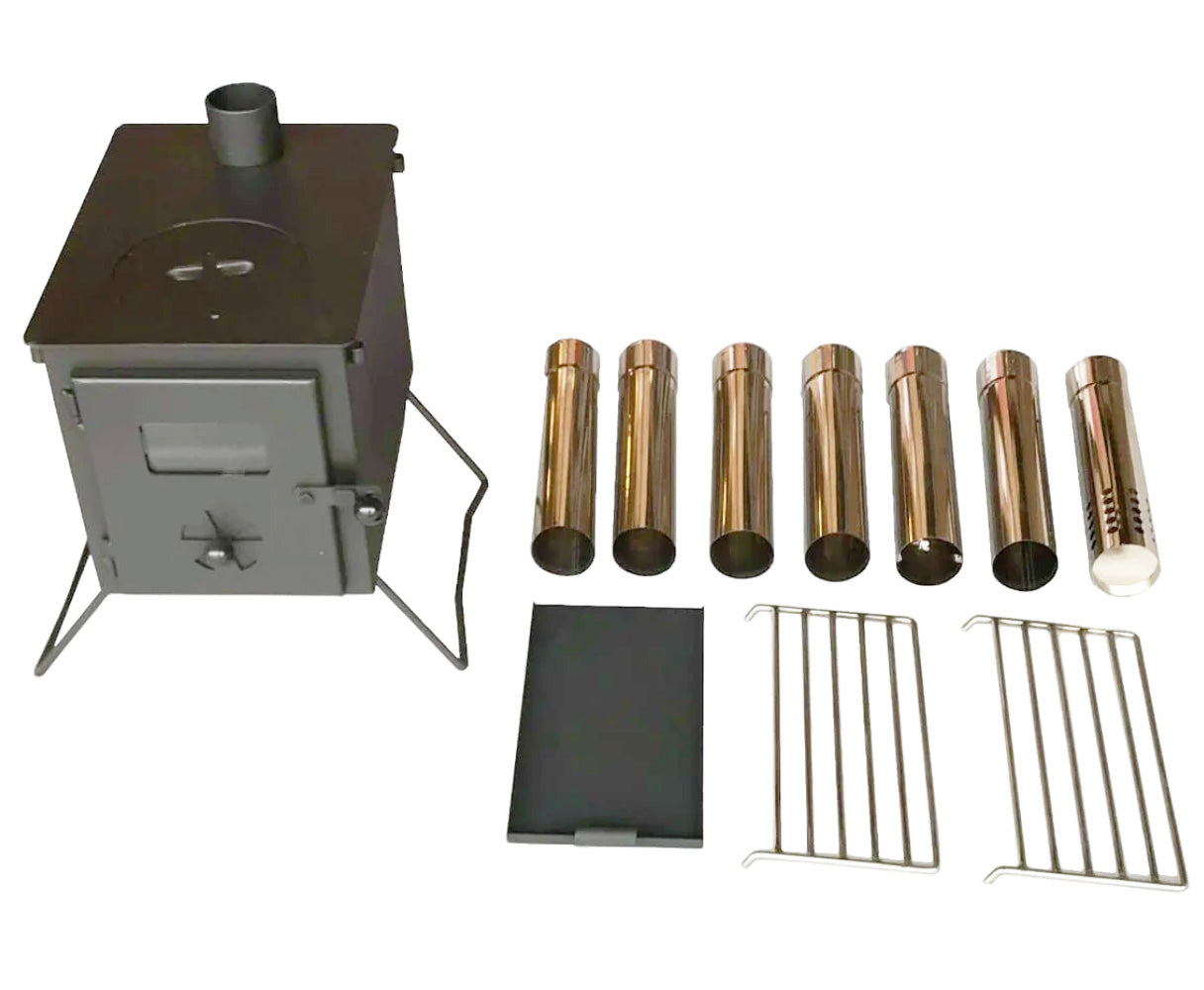 Portabler Camping-Ofen mit Sichtfenster "Stanley" - Direct 4x4 Autozubehör