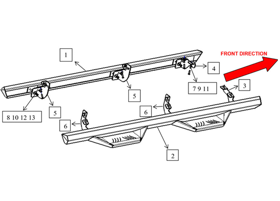 Ford Ranger Bj. 16-21 "RockSlider" - Direct 4x4 Autozubehör