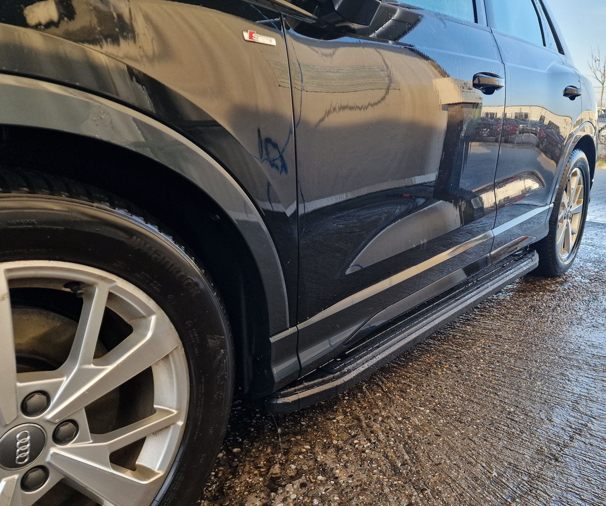 Audi Q3 ab Bj. 18 (F3) Trittbretter "Raptor Schwarz"