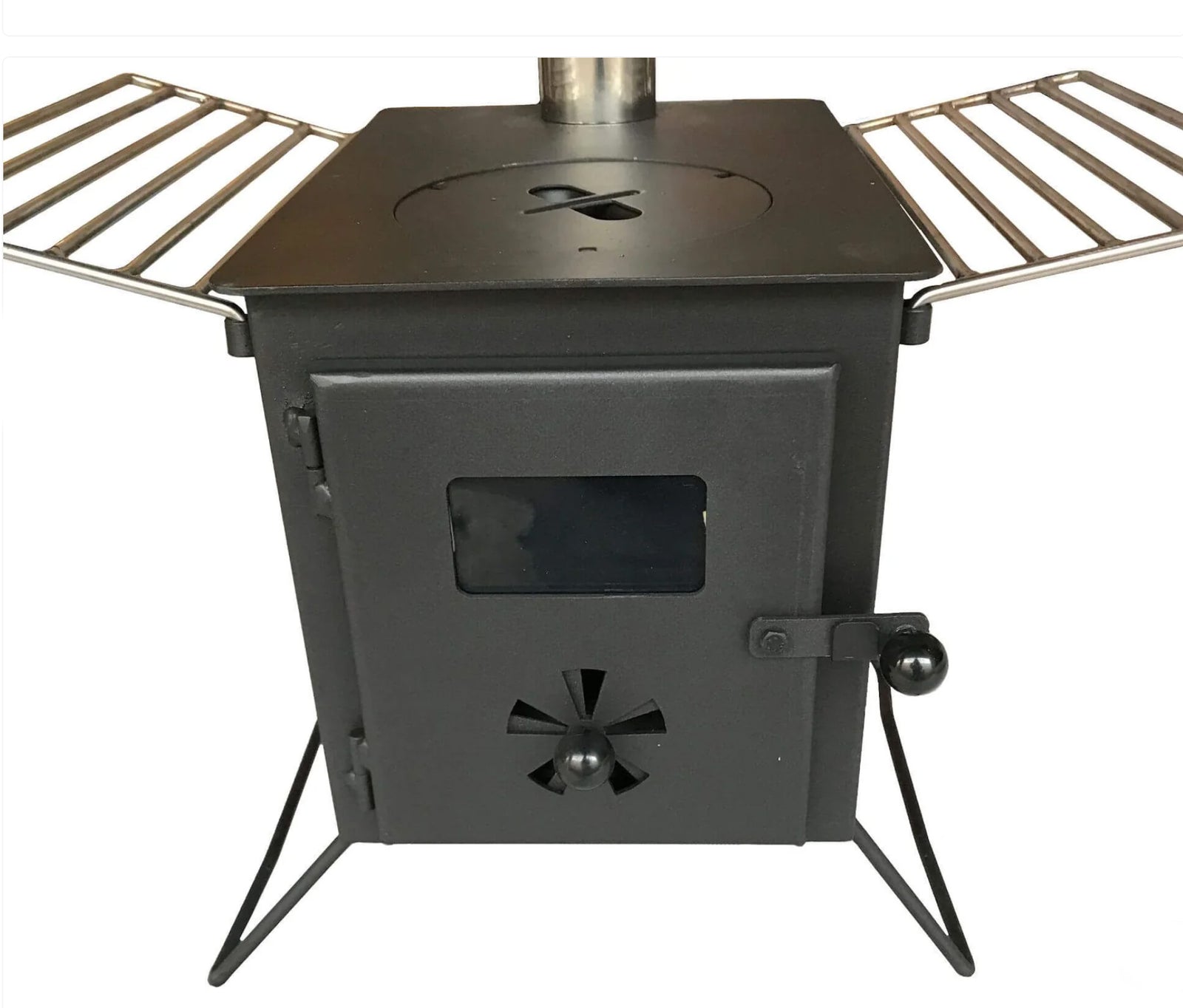 Portabler Camping-Ofen mit Sichtfenster "Stanley" - Direct 4x4 Autozubehör