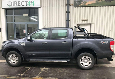 Pick-Up Edelstahl Überrollbügel 76mm in Schwarz "Challenger" - Direct 4x4 Autozubehör