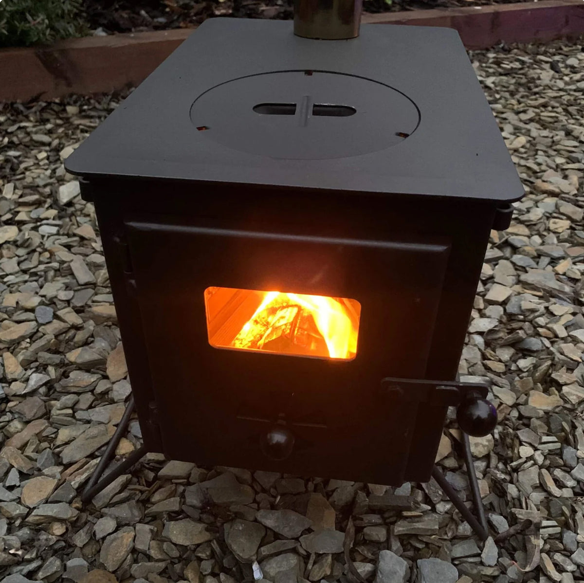 Portabler Camping-Ofen mit Sichtfenster "Stanley" - Direct 4x4 Autozubehör