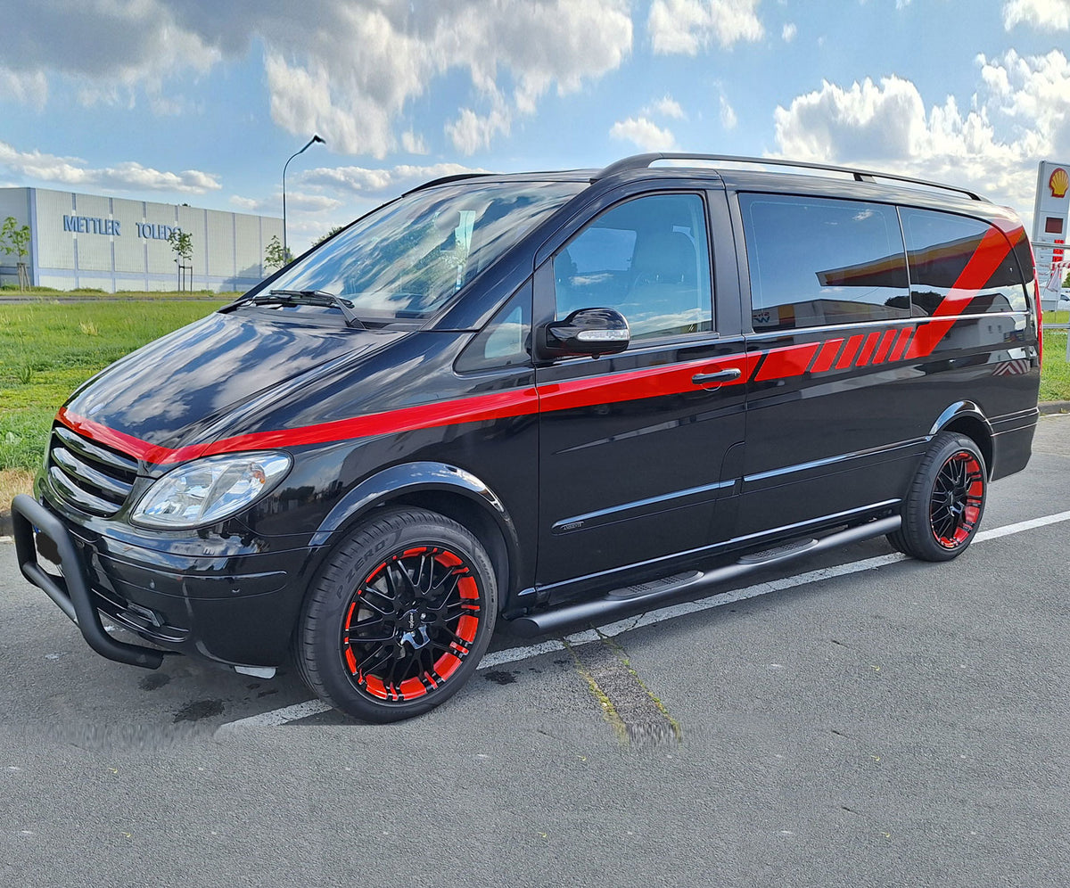 Mercedes Vito Viano Bj. 04-14 Schwarze Schwellerrohre MIT Auftritt