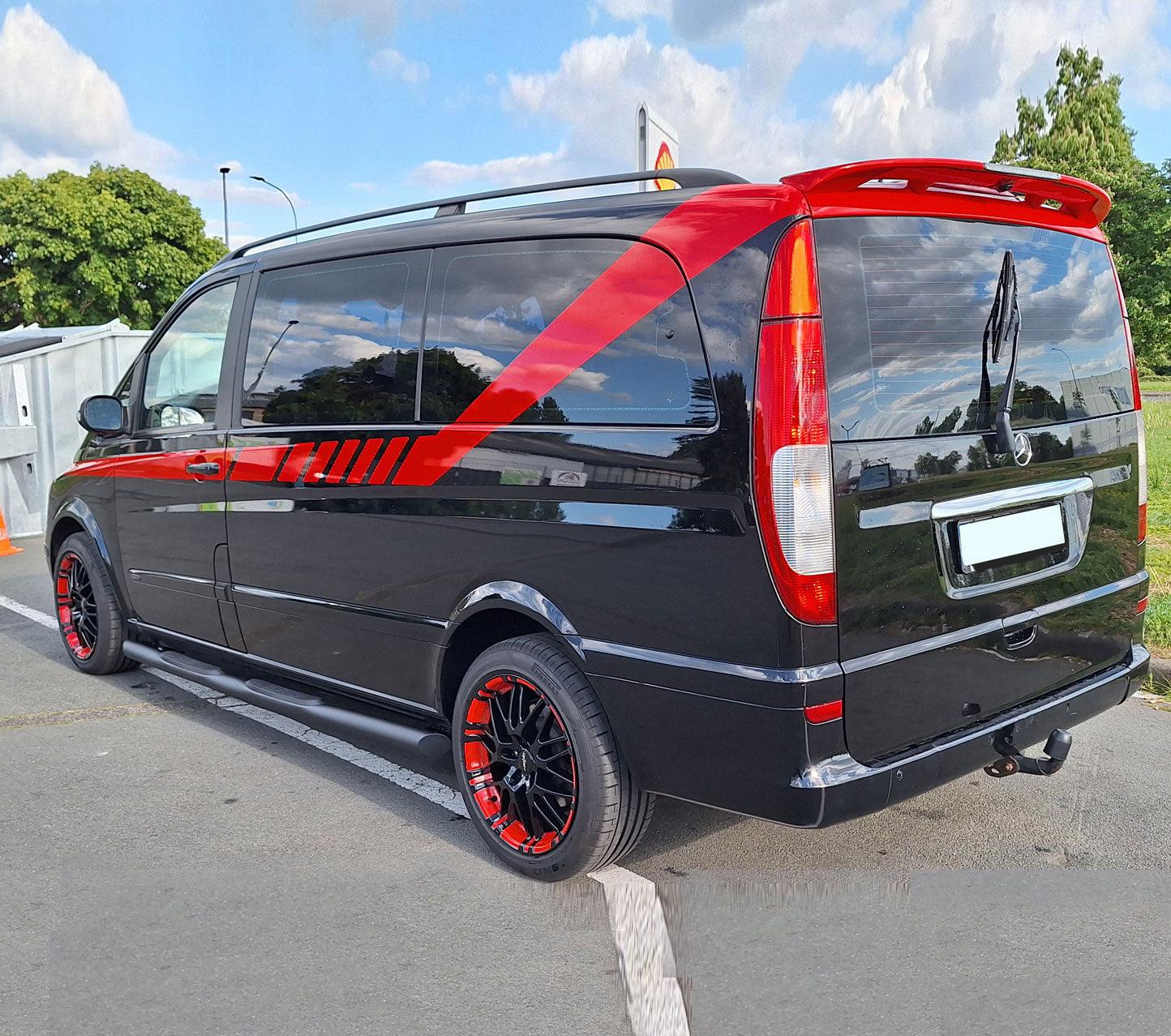 Mercedes Vito Viano Bj. 04-14 Schwarze Schwellerrohre MIT Auftritt