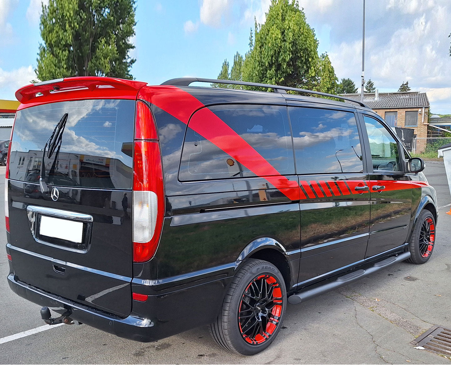 Mercedes Vito Viano Bj. 04-14 Schwarze Schwellerrohre MIT Auftritt
