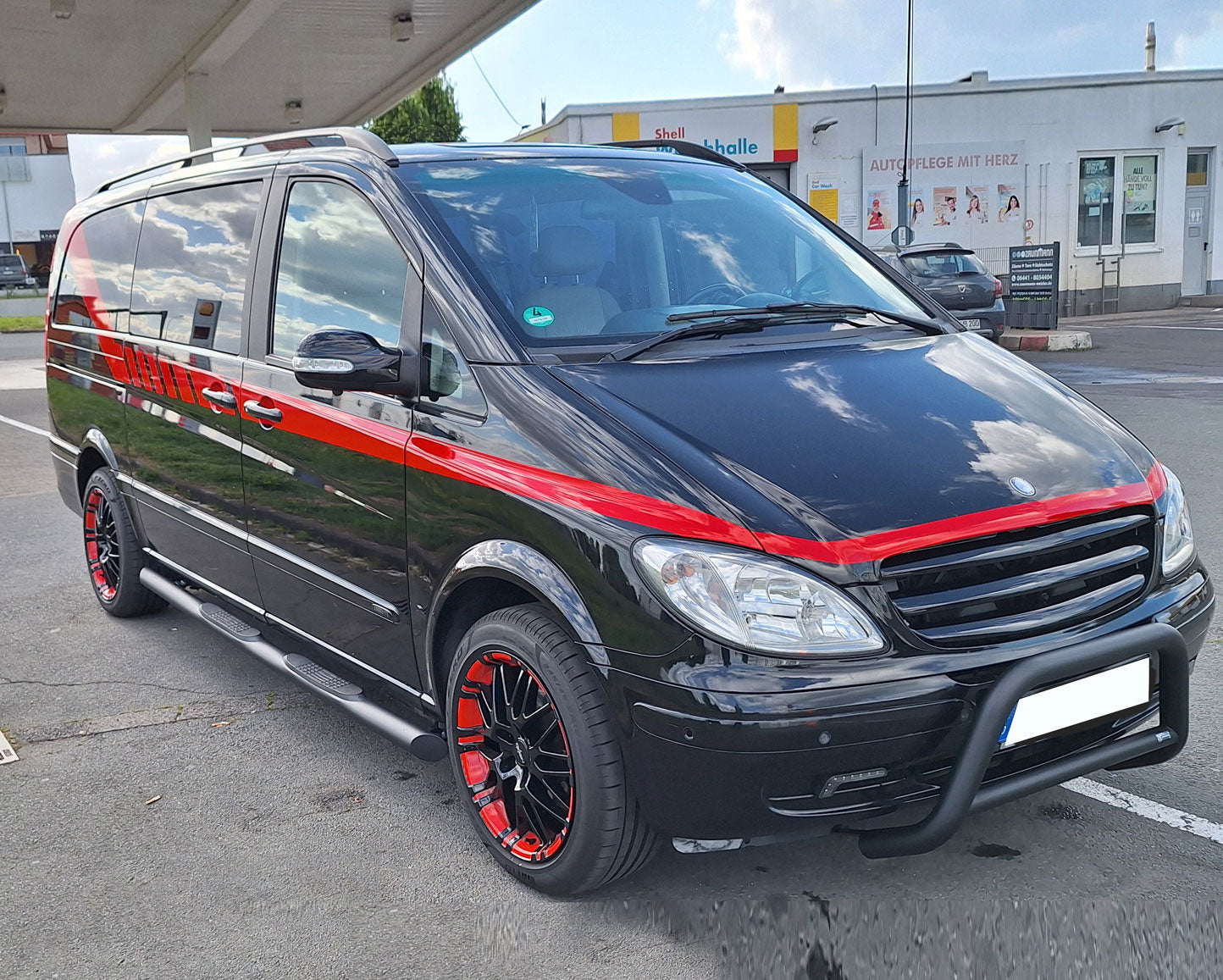 Mercedes Vito Viano Bj. 04-14 Schwarze Schwellerrohre MIT Auftritt