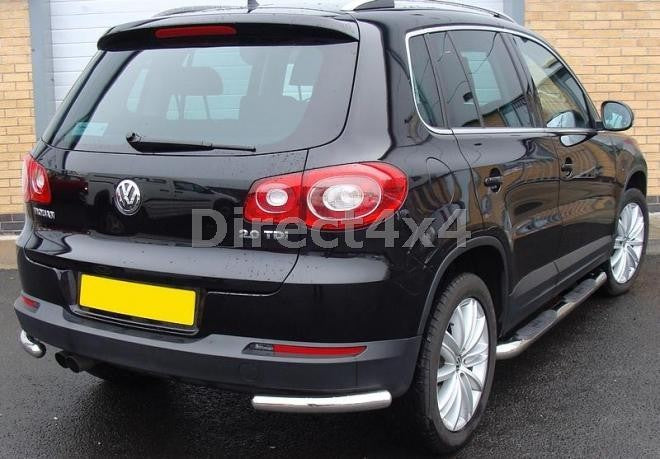 VW Tiguan Bj. 08-12 Edelstahl Heck-Rammschutz Ecken - Direct 4x4 Autozubehör