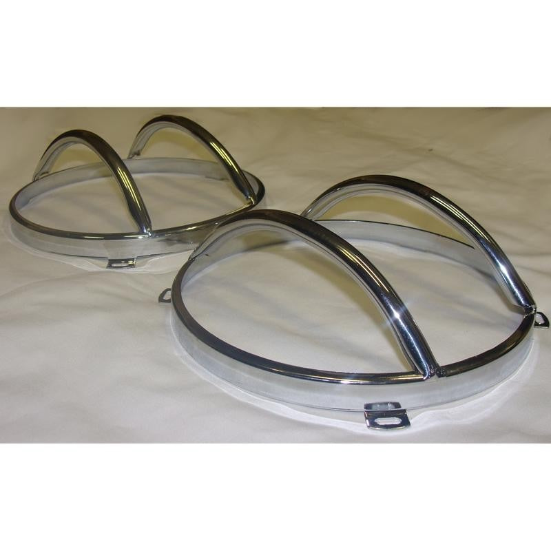 Jeep Wrangler ab Bj. 07 Scheinwerfer Edelstahl Cover - Direct 4x4 Autozubehör