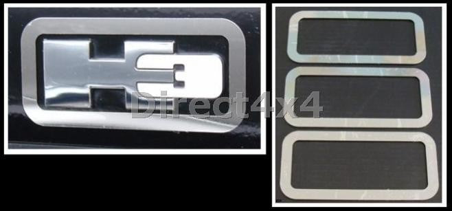 HUMMER H3 Edelstahl Logo Rahmung - Direct 4x4 Autozubehör
