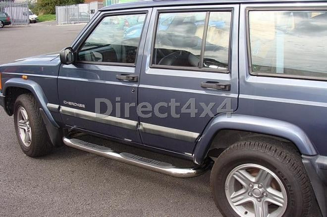 Jeep Cherokee Bj. 84-01 Edelstahl Schwellerrohre - Direct 4x4 Autozubehör
