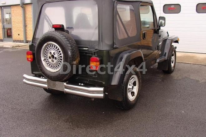 Jeep Wrangler Bj. 76-06 Edelstahl Heck-Rammschutz - Direct 4x4 Autozubehör