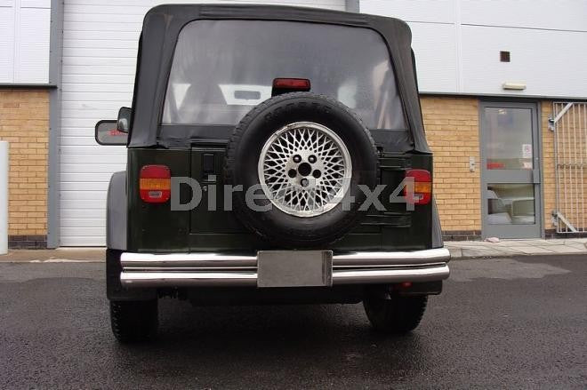 Jeep Wrangler Bj. 76-06 Edelstahl Heck-Rammschutz - Direct 4x4 Autozubehör