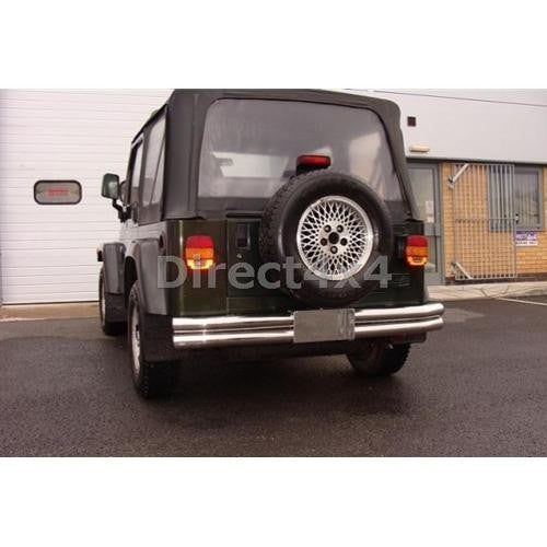 Jeep Wrangler Bj. 76-06 Edelstahl Heck-Rammschutz - Direct 4x4 Autozubehör