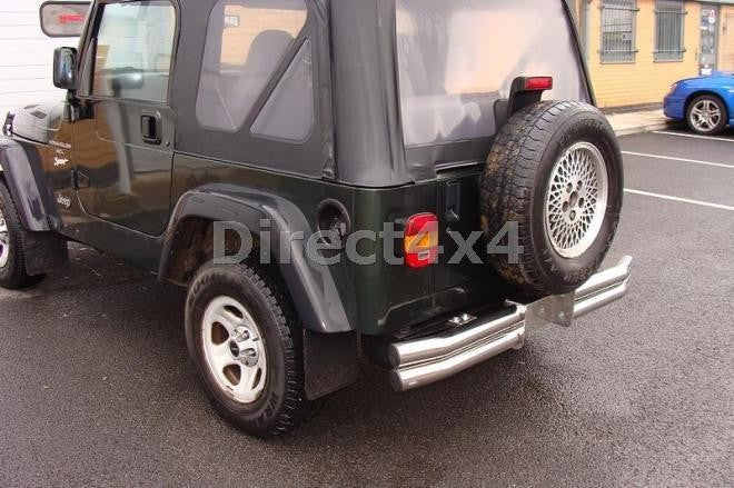 Jeep Wrangler Bj. 76-06 Edelstahl Heck-Rammschutz - Direct 4x4 Autozubehör