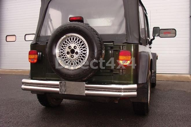 Jeep Wrangler Bj. 76-06 Edelstahl Heck-Rammschutz - Direct 4x4 Autozubehör