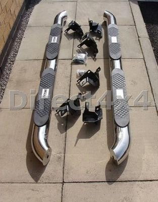 Jeep Wrangler Unlimited 4-Türer ab Bj. 07 Edelstahl Schwellerrohre 100mm - Direct 4x4 Autozubehör