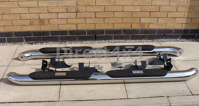 Jeep Wrangler Unlimited 4-Türer ab Bj. 07 Edelstahl Schwellerrohre 100mm - Direct 4x4 Autozubehör