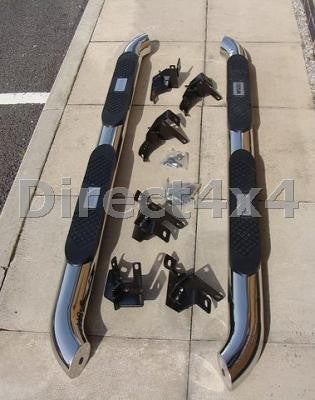 Jeep Wrangler Unlimited 4-Türer ab Bj. 07 Edelstahl Schwellerrohre 100mm - Direct 4x4 Autozubehör