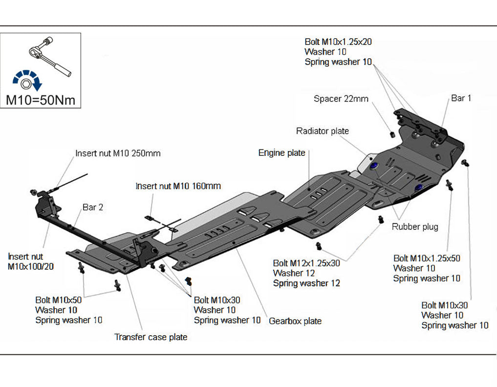 Isuzu D-Max ab Bj. 12-20 Unterfahrschutz "Rival" - Direct 4x4 Autozubehör