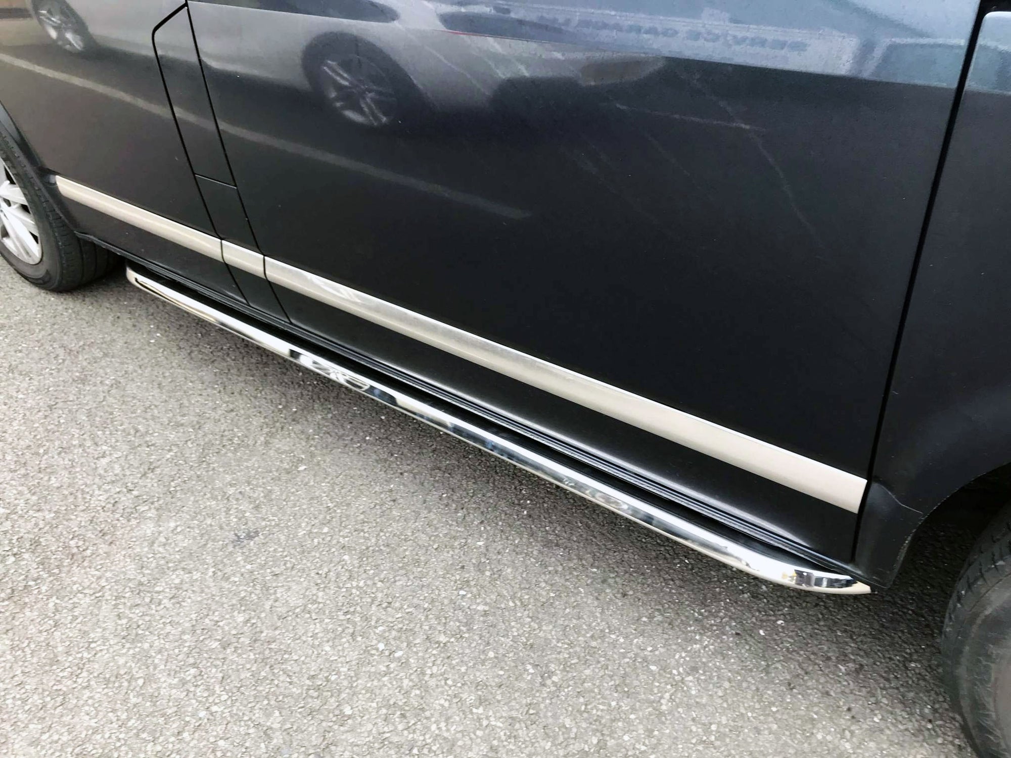 VW T5 Bj. 03-09 Kurzer RS OE Style Edelstahl Schwellerrohre "N-Max" - Direct 4x4 Autozubehör