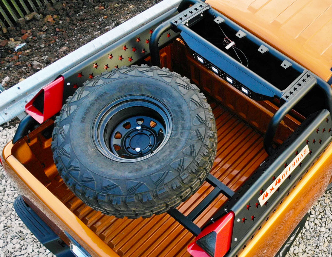 Ford Ranger Bj. 16-21 Überrollbügel "OffRoader" Ersatzradhalterung & LED - Direct 4x4 Autozubehör