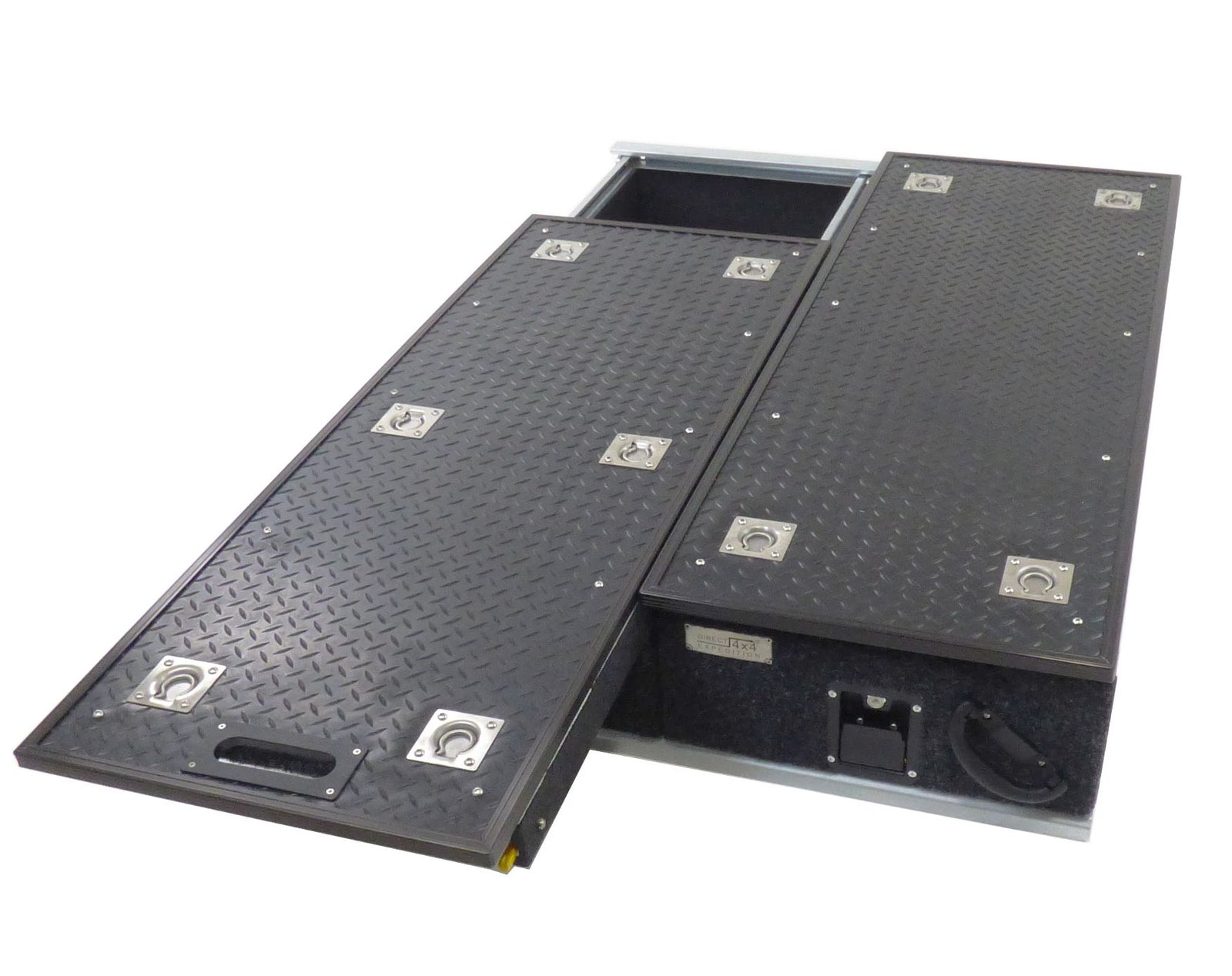 Schubkasten System "Pro1" 130 x 100 x 30cm mit Gummi-Belag - Direct 4x4 Autozubehör