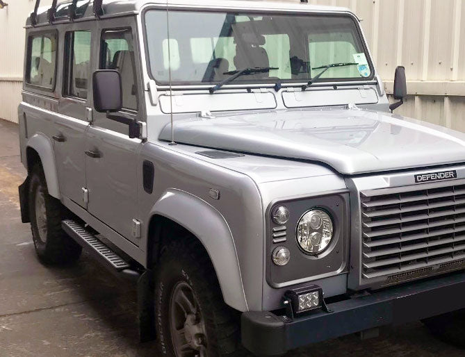 Land Rover Defender 110 Bj. 83-16 schwarze Schwellerrohre - Direct 4x4 Autozubehör