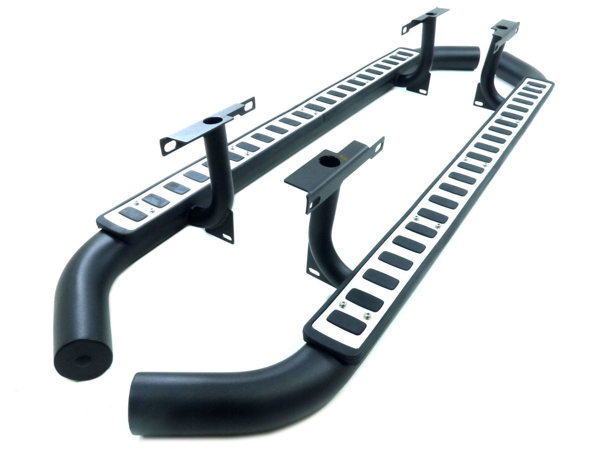 Land Rover Defender 110 Bj. 83-16 schwarze Schwellerrohre - Direct 4x4 Autozubehör