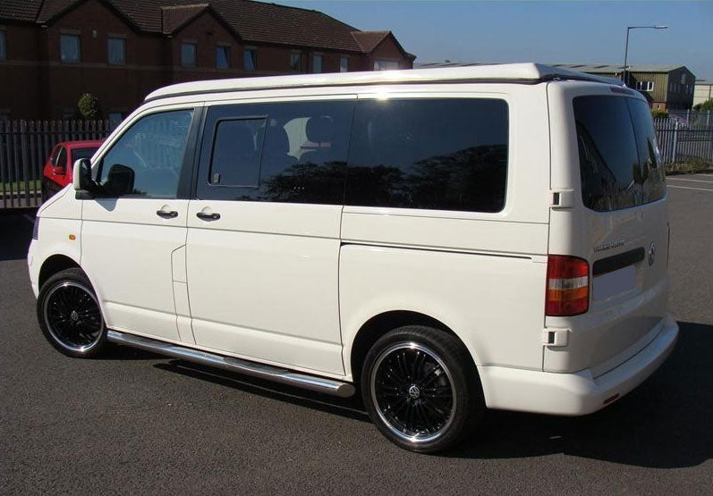 VW T5 Bj. 03-09 KRS Edelstahl Schwellerrohre mit 45° Endkappe - Direct 4x4 Autozubehör