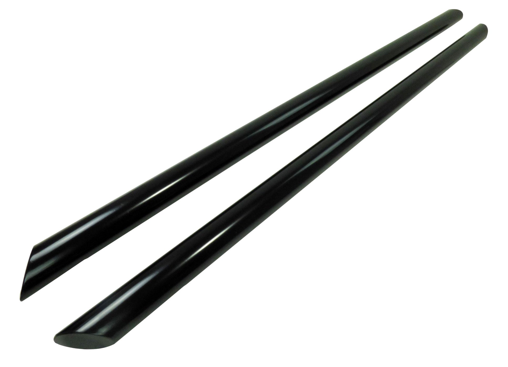 VW T5 Bj. 09-15 Kurzer Radstand schwarze Schwellerrohre mit 45° Enden ohne Stufenpads - Direct 4x4 Autozubehör