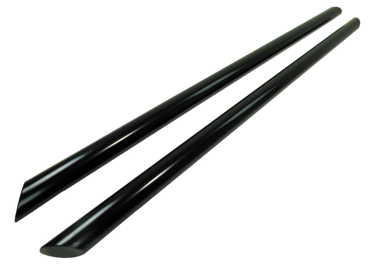 VW T5 Bj. 03-09 Kurzer Radstand schwarze Schwellerrohre mit 45° Enden ohne Stufenpads - Direct 4x4 Autozubehör