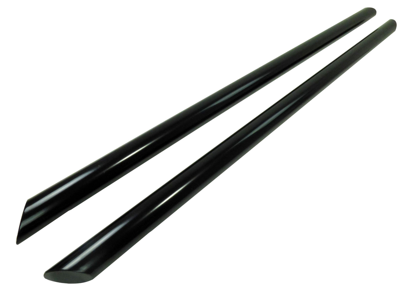 VW T5 Bj. 03-09 Kurzer Radstand schwarze Schwellerrohre mit 45° Enden ohne Stufenpads - Direct 4x4 Autozubehör