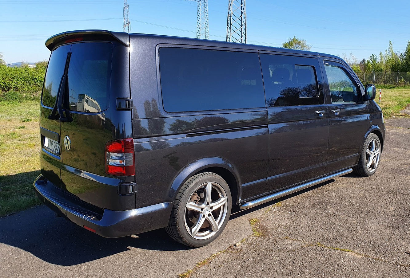 VW T5 Bj. 09-15 Kurzer RS Edelstahl Schwellerrohre "Sport" 64mm - Direct 4x4 Autozubehör
