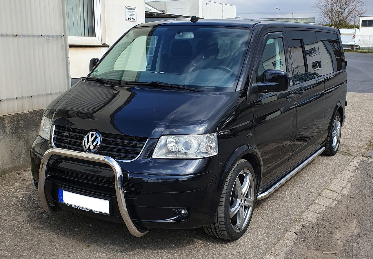 VW T5 Bj. 09-15 Kurzer RS Edelstahl Schwellerrohre "Sport" 64mm - Direct 4x4 Autozubehör